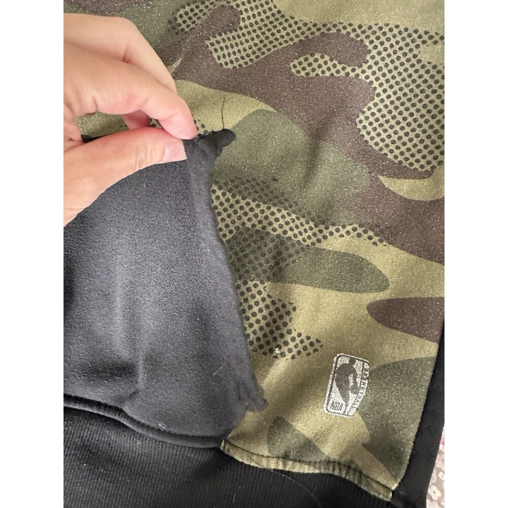 NBA Boys Youth Large (14-16) Camo Colorblock Pullover Hoodie - Black/Green - Picture 5 of 8